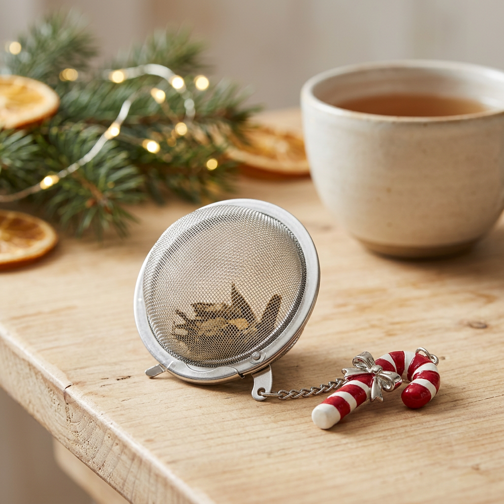 Boule à thé Sucre d’orge dans une ambiance de Noël